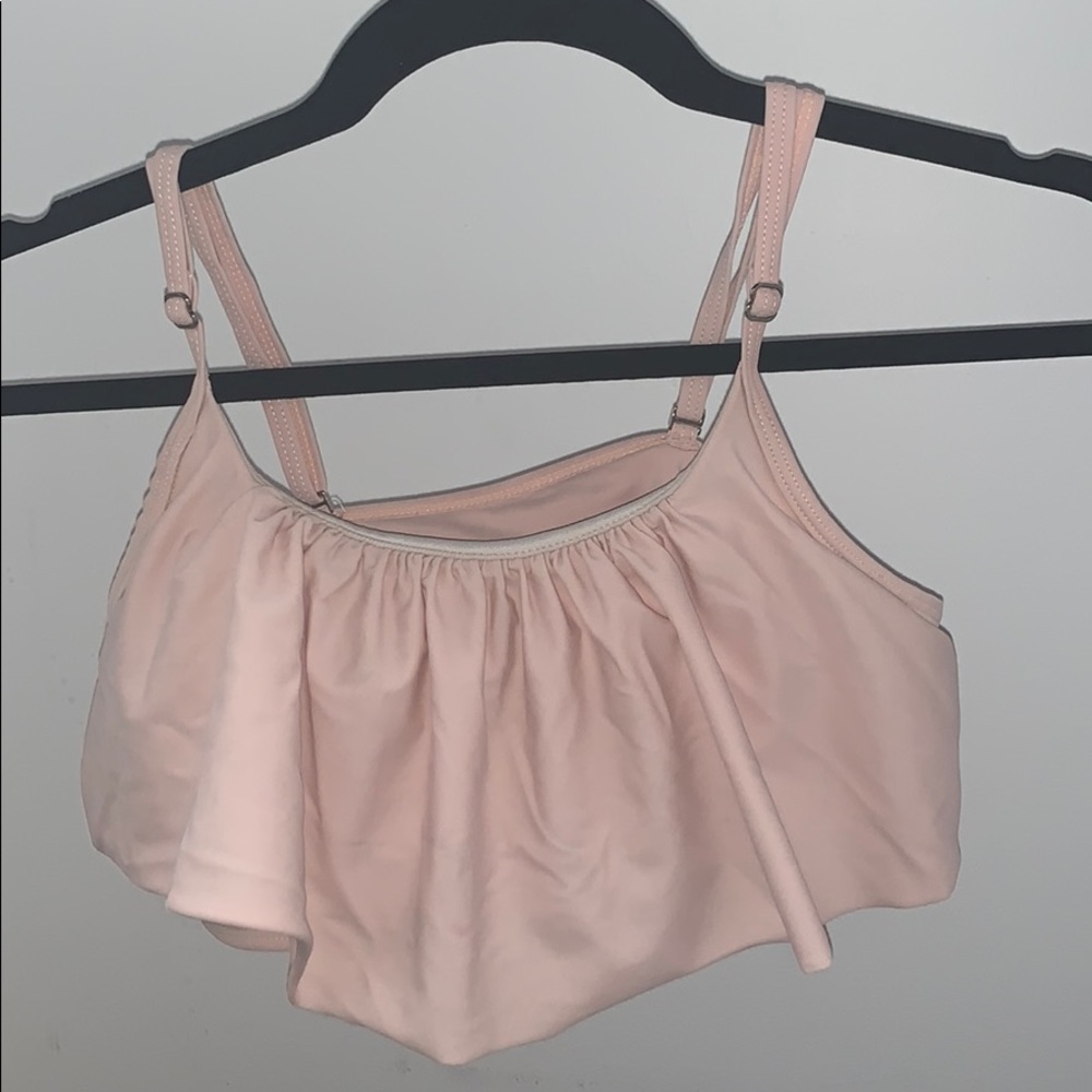 Sold!! 3/$15🌼Forever 21 peach bandeau flowy bikini top